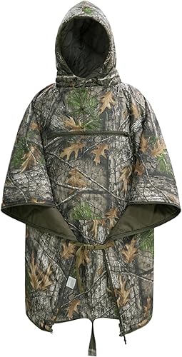 Vista 190 de LOOGU Manta de camuflaje con aislamiento impermeable para acampar al aire libre, senderismo, caza, supervivencia, mochilero, picnic Alpha Green