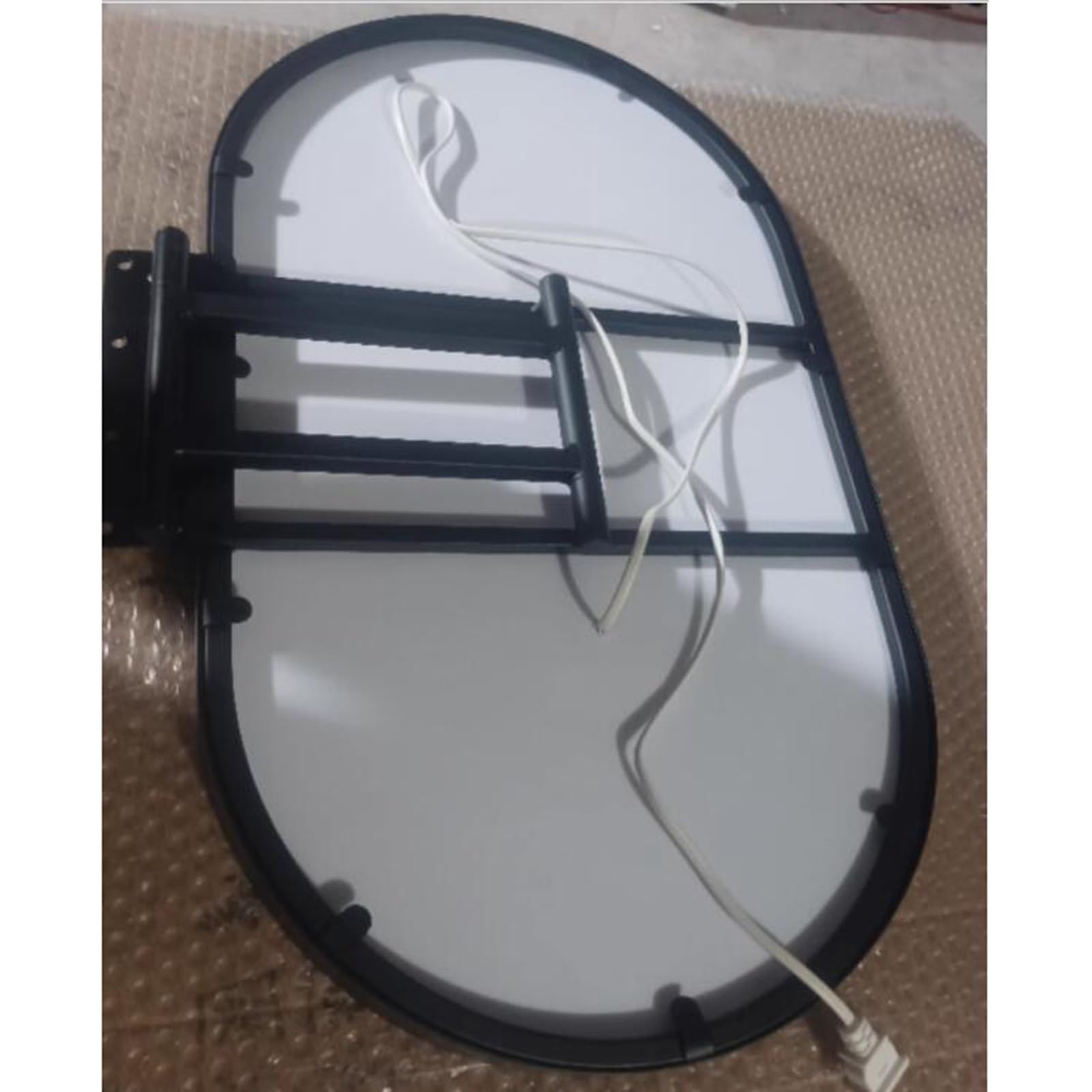 Lustro narożne podświetlane LED do łazienki, obrotowe owalne lustro ścienne, rama ze stopu aluminium, czarne, białe, złote, lusterko do makijażu, 3 kolory, możliwość ściemniania, funkcja pamięci
