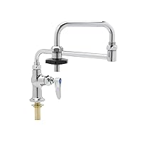 Vista 2 de T&S Brass B-0590 - Llenadora de olla aislada con boquilla de doble junta de 18 pulgadas con control de encendido y apagado, color plateado
