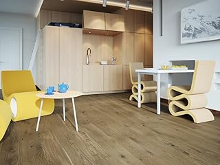 Barlinek Braun 8mm Eiche Parkett, Parkett Grande Eiche Toffee Country Landhausdiele, Massivholz Parkettboden, Naturbelassen, Rustikale Optik, Langlebig, Einfach zu Verlegen | 1 Stk. ca. 2,77 m², 22...