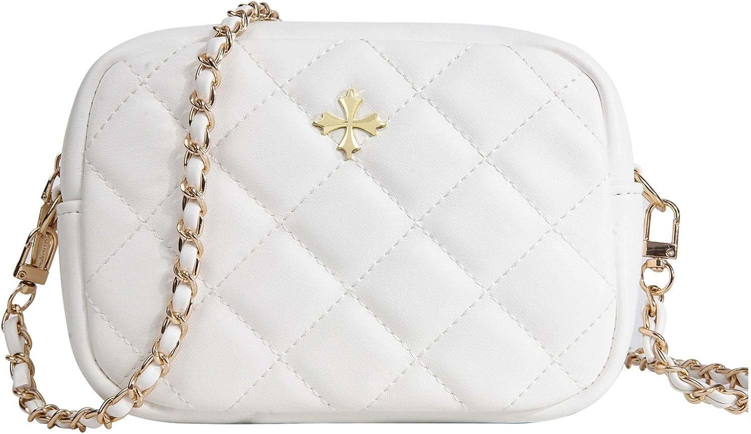 Small Crossbody Bags for Women Cute PU Leather Purses and Shoulder bags Camera Bag with Gold Chain Strap