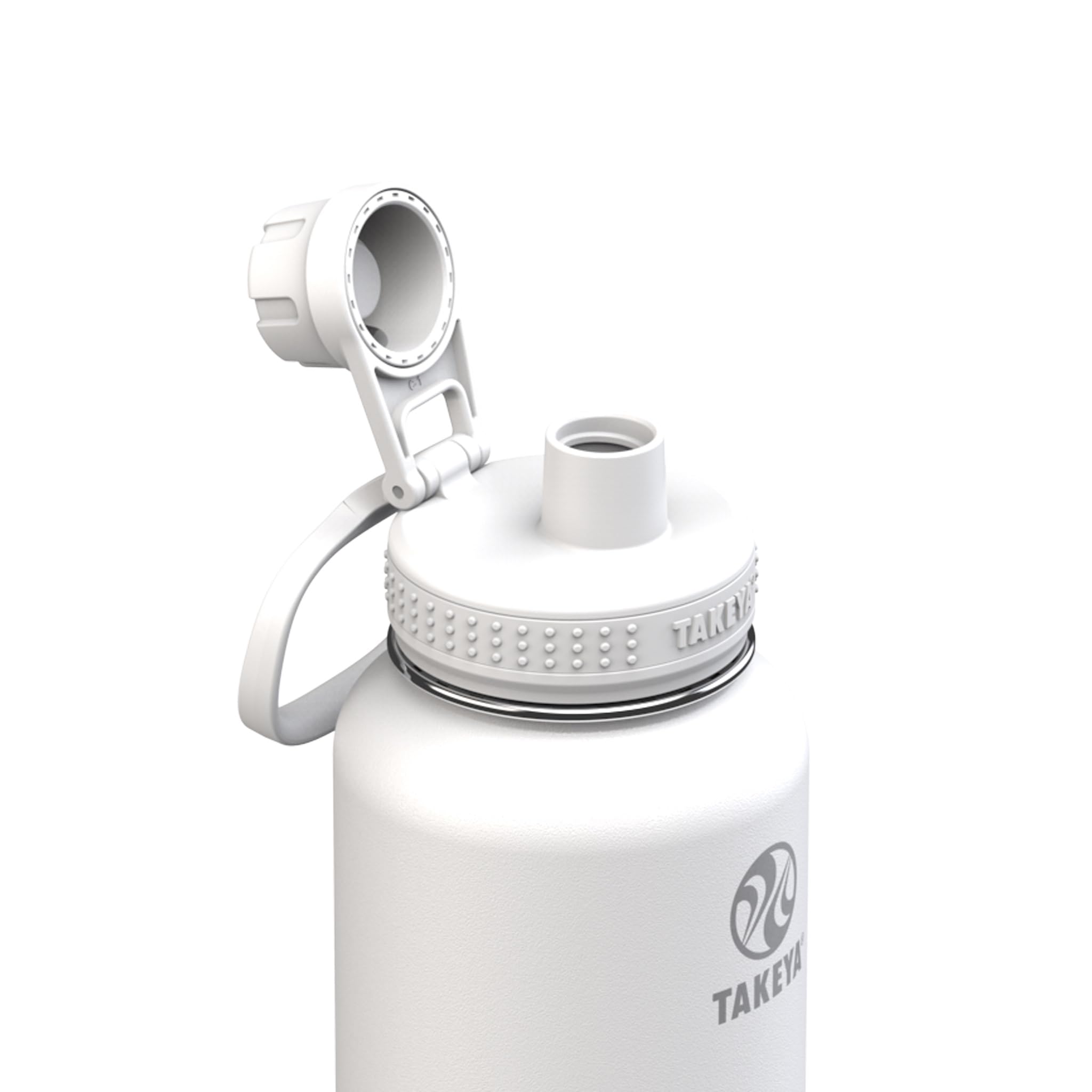 Takeya 51002 Actives - Botella de agua aislada de acero inoxidable con tapa de boquilla, grado alimenticio 18/8, ártico