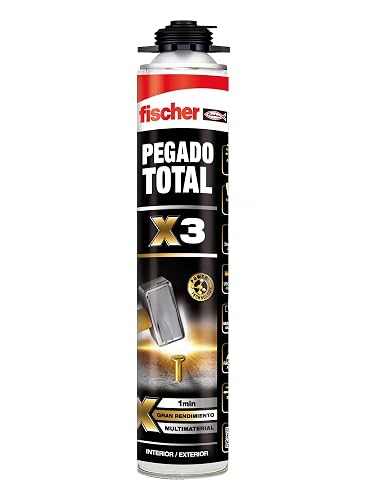 Espuma adhesiva de poliuretano Pegado Total X3 de 750 ml para interiores y exteriores