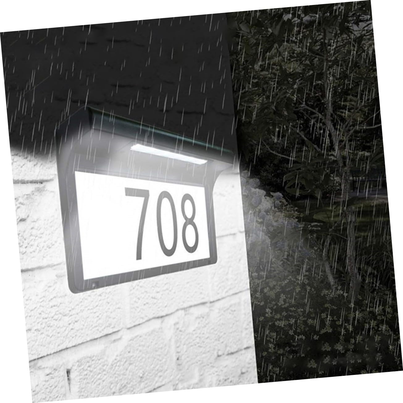 Solar Wall Lamp Numbers for outside Easy Install Solar Address Sign Home Decor