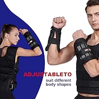 Vista 3 de Adjustable Wrist Ankle Weights with Removable Steel Bars, 1 Pair Arm Leg Weights for Men Women, No Sand Leakage, for Walking Jogging Yoga Fitness