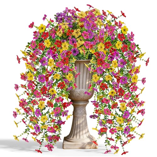 Der Rose 4 fleurs artificielles extérieures pour clôture pergola
