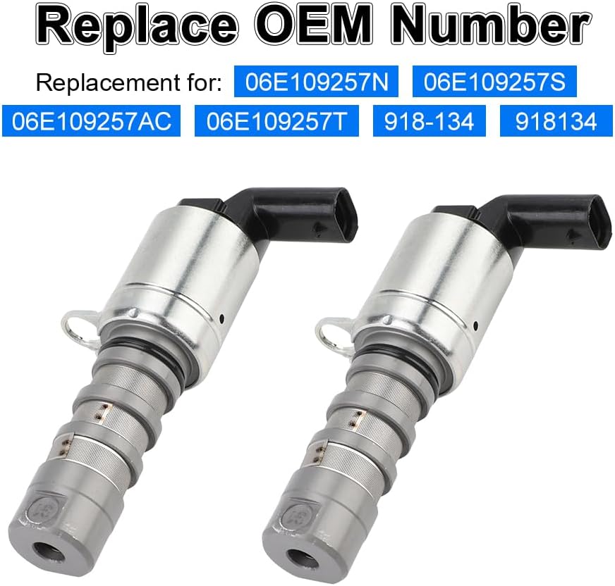 Engine Camshaft Variable Valve Timing Solenoid Oil Control VVT Compatible with Audi A4 A5 A6 A7 A8 Quattro Q5 Q7 RS3 RS7 S4 S5 SQ5 TT S6 S7 S8 Volkswagen Touareg Replacement for 06E109257N