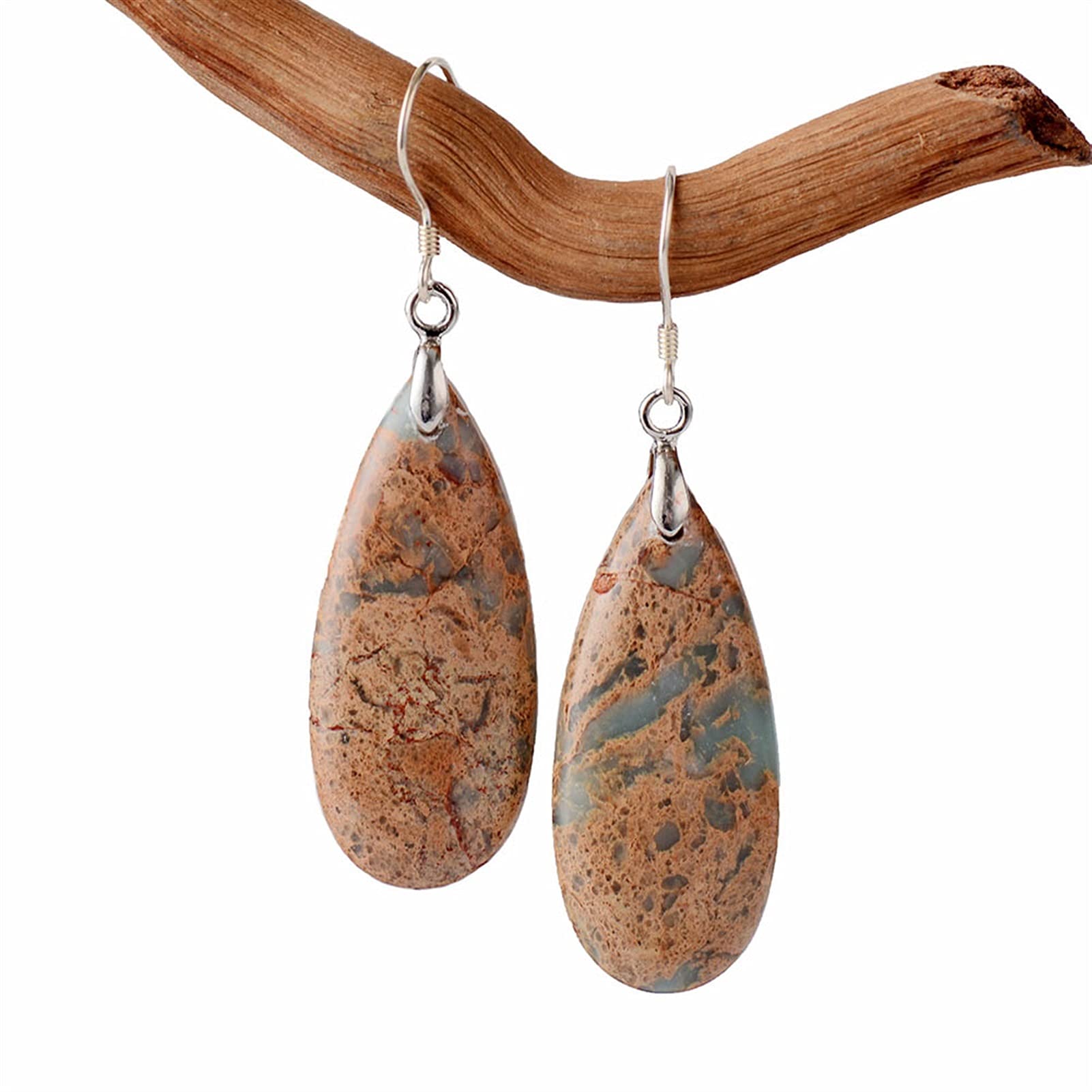 WXKAGF 1 Paio di Orecchini Pendenti Vintage in Pietra Naturale da Donna per Le Donne Orecchini Gioielli da Sposa Regalo Femminile