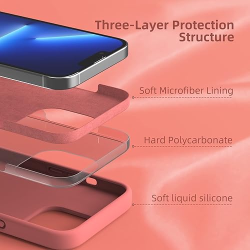 Miniatura 4 de K TOMOTO Funda compatible con iPhone 13 Pro Max para mujer, protección contra caídas, antihuellas, antiarañazos, a prueba de golpes, suave al tacto,