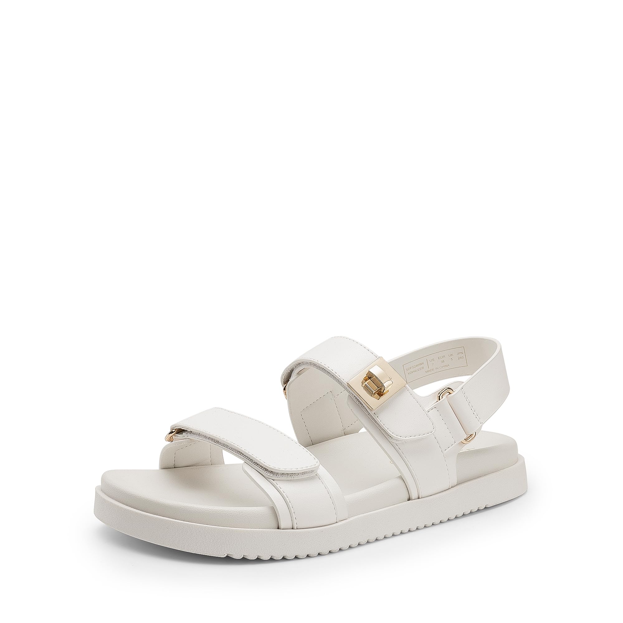 DREAM PAIRS Women's Comfortable Open Toe Flat Sandals Fashion One Band Summer Dessy Sandals