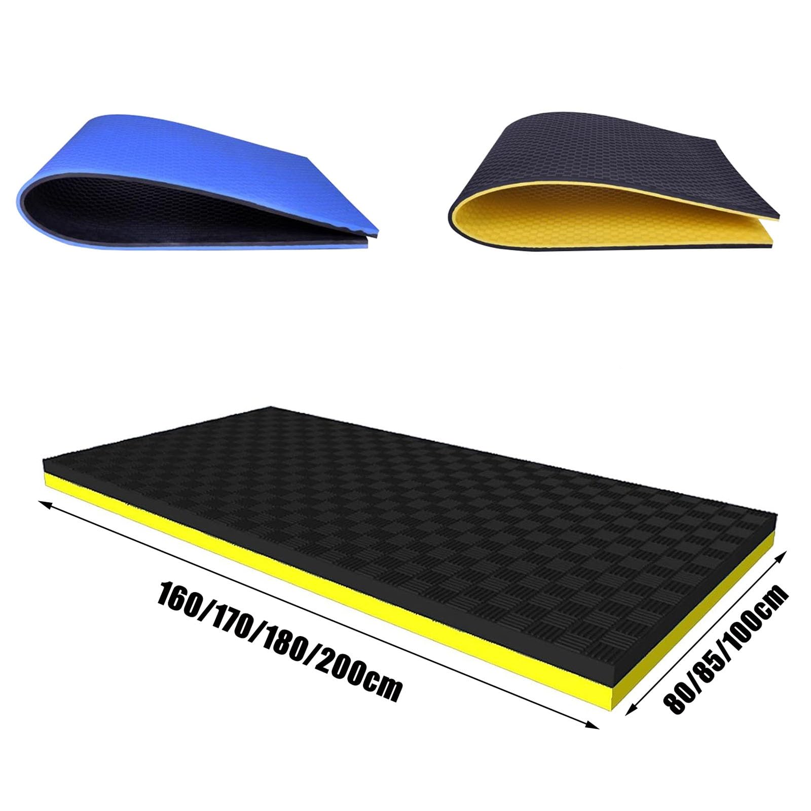 WORDFUN Tappetino per Attrezzature Fitness 2.5 Cm di Spessore, Tappeto Antirumore Antiscivolo, Tappetino Eva Ad Alta Densità, Tappetino Antivibrazione per Tapis Roulant con 8 Piedini Antiscivolo