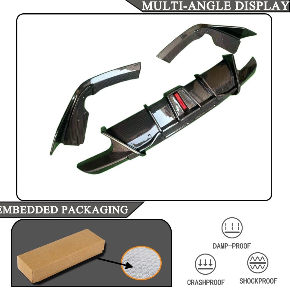 Real Carbon Fiber Rear Bumper Diffuser for BMW X5M F95 2019-2025 Rear Diffuser Lower Bumper Lip Diffuser Body Kit Factory Outlet