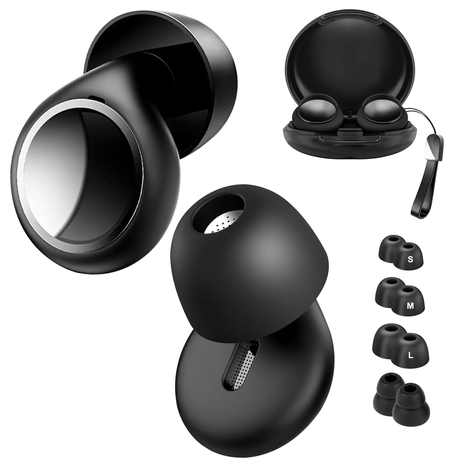 Tappi Per Orecchie Hi-Fi Per Concerti E Rave - Protezione Acustica 30dB SNR, In Silicone Con 4 Auricolari Intercambiabili S/M/L, Custodia Inclusa