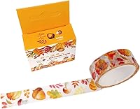 Vista 2 de Wrapables Flores y Verdes Washi Cinta de Enmascarar, 0.591 in x 23.0 ft Hojas de Otoño