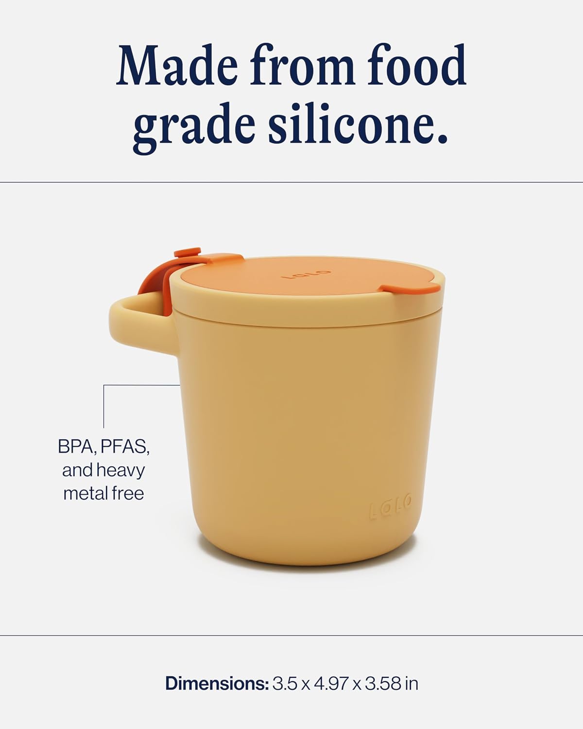 Lalo Silicone Snack Cup, Mess-Free Silicone Snack Cups for Toddlers image 4