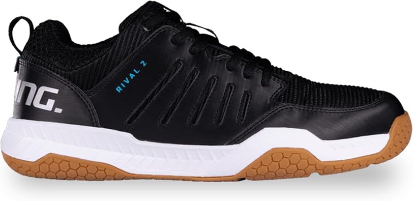 Salming Rival Mens Squash Shoes White/Supersonic & Black/White Colors Squash, Racquetball, Volleyball, Floorball