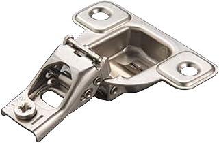 Salice E-Centra Nickel-Plated Metal 106-degree 1/2-inch Overlay Screw-on Face Frame Hinge with 2 Cams