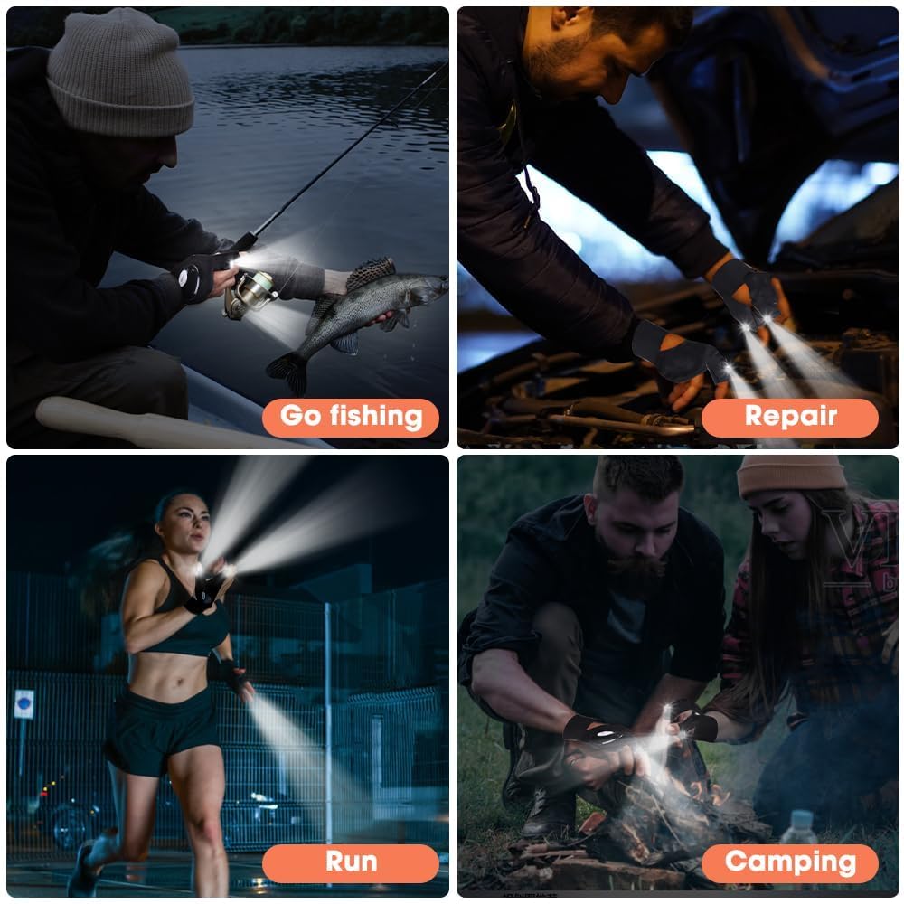 Guantes de Pesca Con Luz LED, Accesorios, Calendario de Adviento, Relleno y Gadgets Para Hombres 2025
