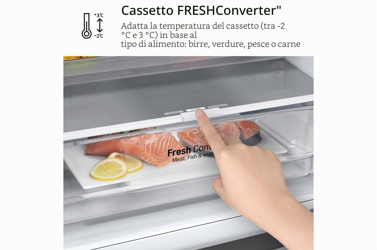 LG GBP52PYNBN Frigorifero Combi Door Cooling+, Frigorifero e Congelatore, 2 porte, Serie P500, Classificazione B, Capacità 419L, 2 m, Inox Anti impronte