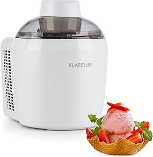 KLARSTEIN Schneeflöckchen - Sorbetière thermoélectrique, Crèmes glacées,Smoothies ou gelées, Thermos pour jusqu'à 700 ML de crème glacée, Silencieux, Blanc