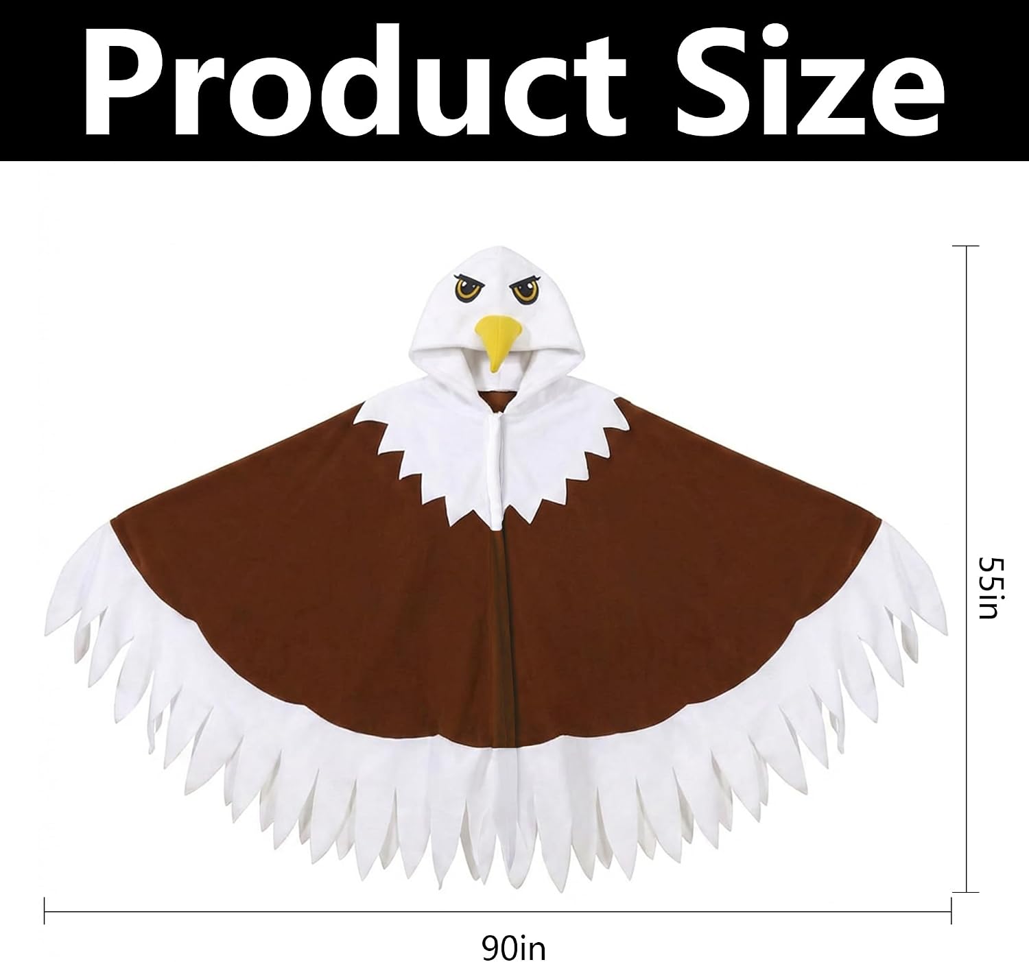 Wehhbtye Bird Costume, Bird Hooded Cape for Women Men Halloween Independence Day Cosplay Costume Party