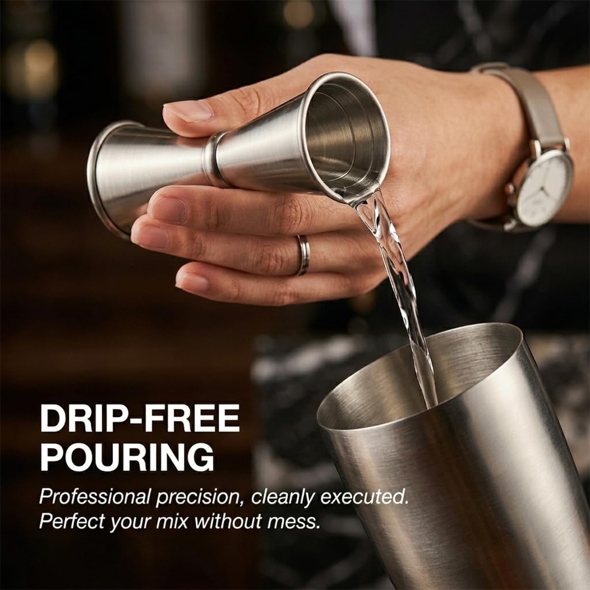 Japanese Cocktail Jigger, 1oz 2oz Double Jigger 304 Stainless Steel Measure