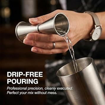 Japanese Cocktail Jigger, 1oz 2oz Double Jigger 304 Stainless Steel Measure
