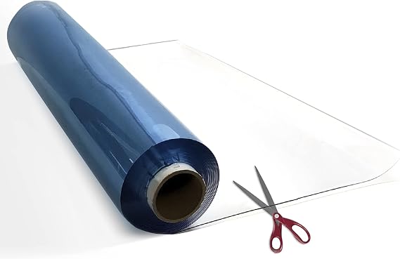 PVC Roll 2mm Thick 48 Inches Clear Roll 3ft, Clear PVC Sheet, Clear Table Cover Protector, Desk Mat Pad, Plastic Table Cover for Restaurants, PVC Floor Mat