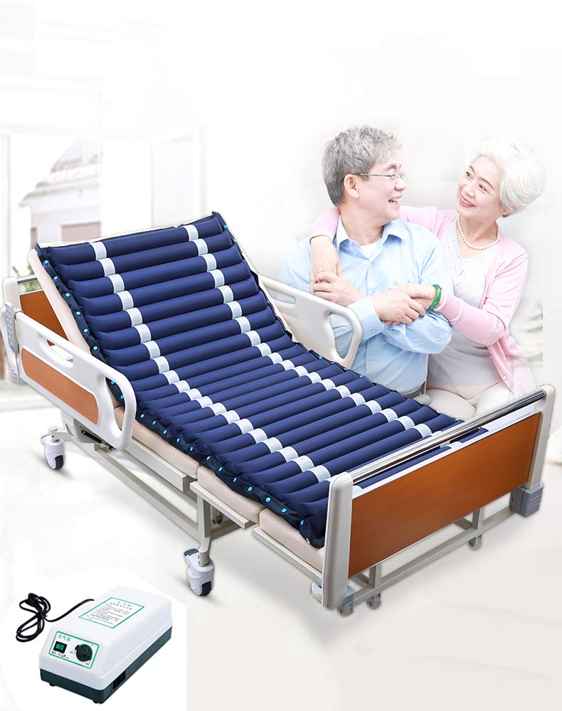GHzzY Sistema de colchón y Bomba de presión alterna - Almohadilla Inflable de Aire para decúbito y úlceras - Colchón de presión Anti escaras