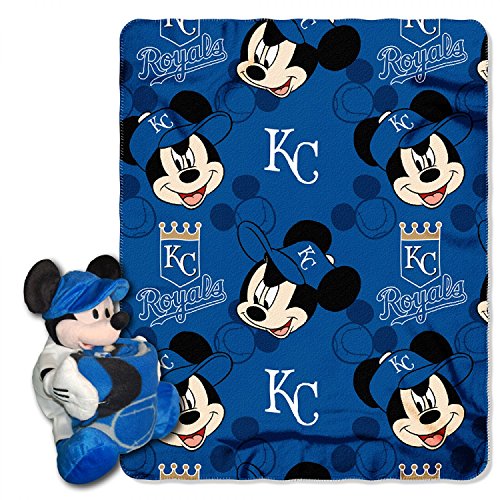 Northwest MLB Kansas City Royals Unisex-Adult Character Hugger Pillow & Fleece Throw Blanket Set, 40