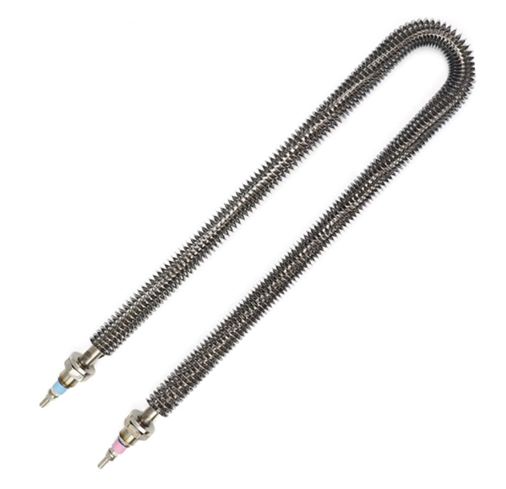 yaoqijie 220v Stainless Steel Electric Finned Heating Element Tubular Heater U Shape Air Fin Heater Lasting(1000w 500mm)