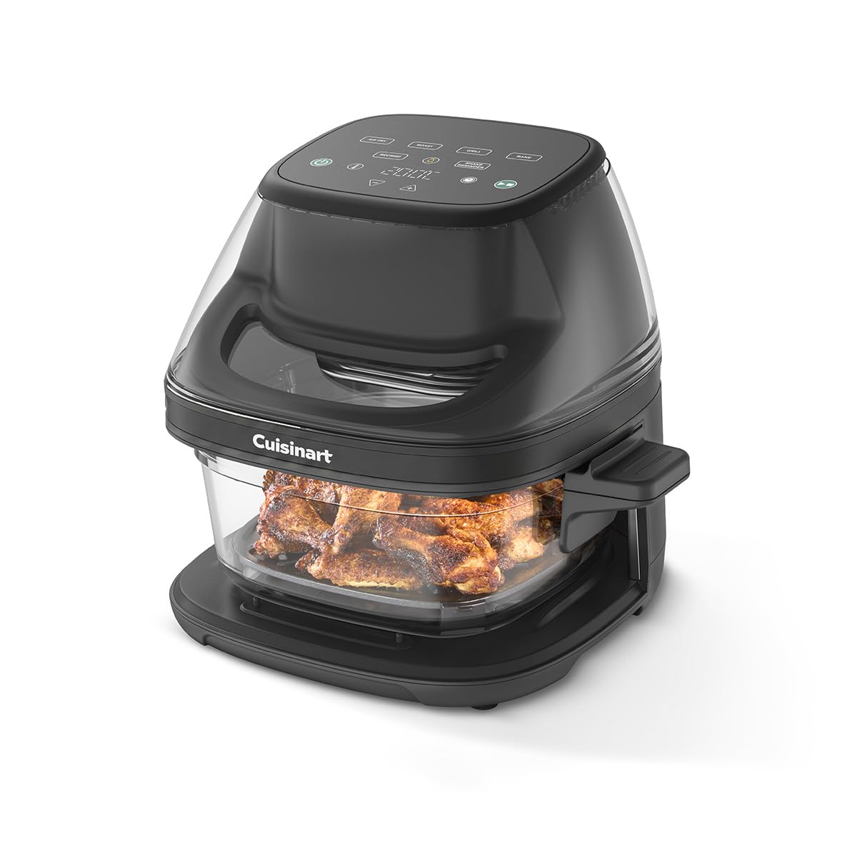 Cuisinart ClearView 3.8L Glass Basket Air Fryer I 5-in-1 Air Fry, Roast, Grill, Bake, Recrisp I Space saving design I Removable Glass Basket & Lid I PFAS-free I Dishwasher safe I 1600W