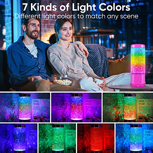 Sencu Lava Lamp, Rainbow Glitter Lamps With Automatic Color Changing And Clear Liquid, Usb Cable/Battery Powered Home Decoration Lamp, Perfect Room Decor For Kids Adults Birthday Gifts(Purple) #TOP1