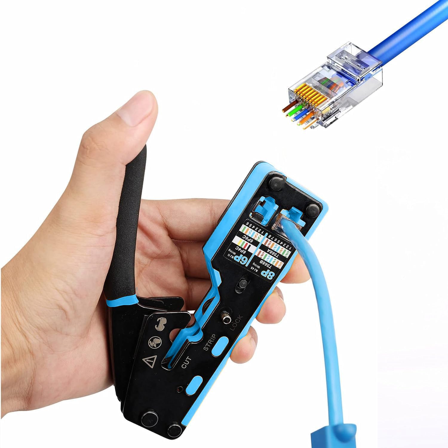 Netzwerk-Werkzeug-Set, RJ45-Crimpwerkzeug-Set, Ethernet-Crimper