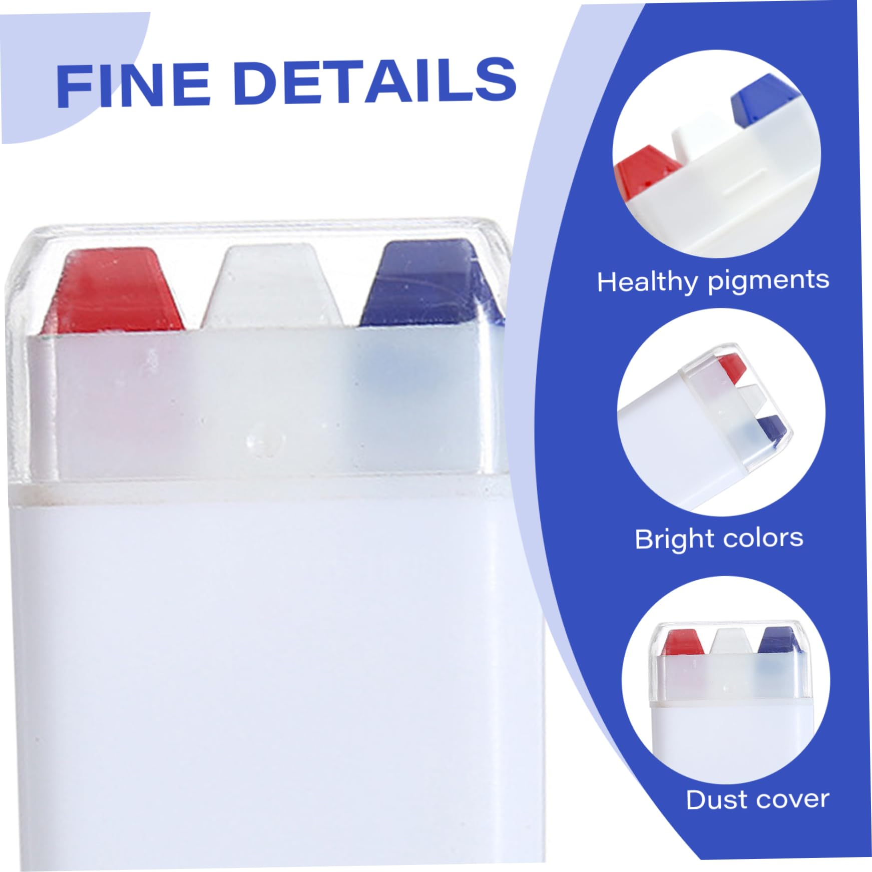 2pcs pour visage peinture crayons non l'antanage rouge blanc bleu peinture de peinture portable sticks sportif oeil noir bâton pour le ballon de baseball de football de softball
