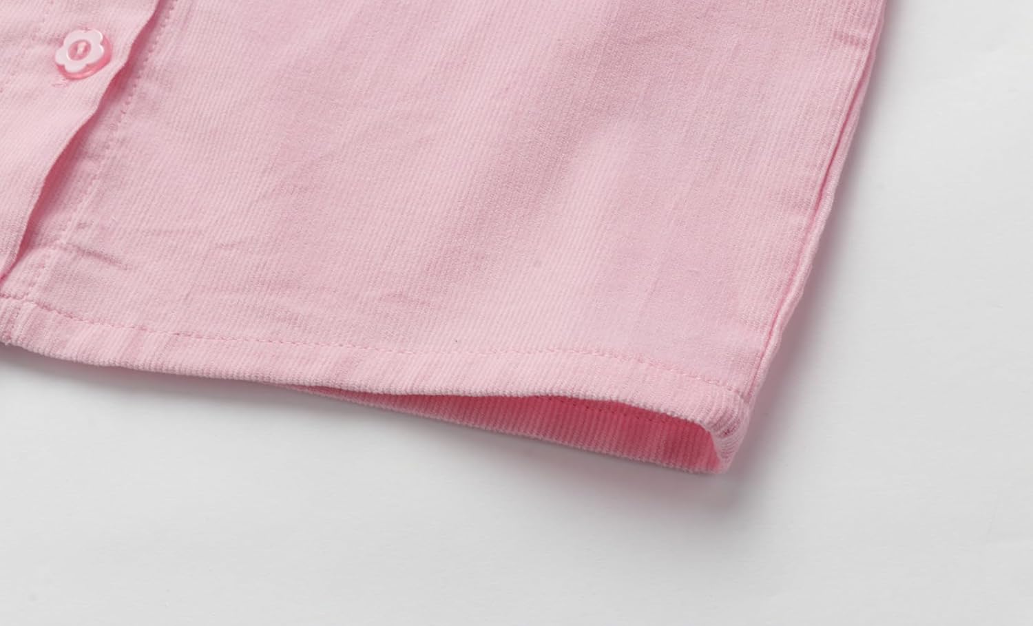 Mud Kingdom Little Girls Corduroy Shirt Button Down Long Sleeve Lace Collar - Image 7