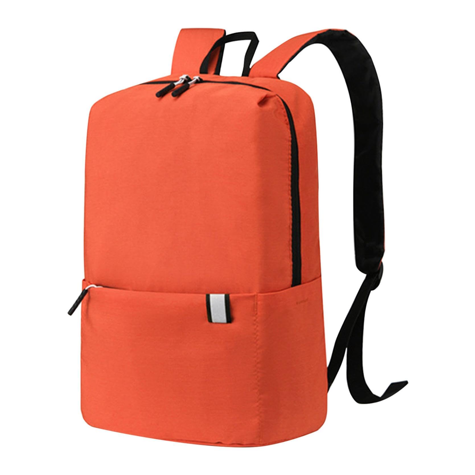 Backpack for Women Laptop Bag for Women Cosmetic Storage Bag Casual Travel Daypack Large Capacity Elegant Style Orange