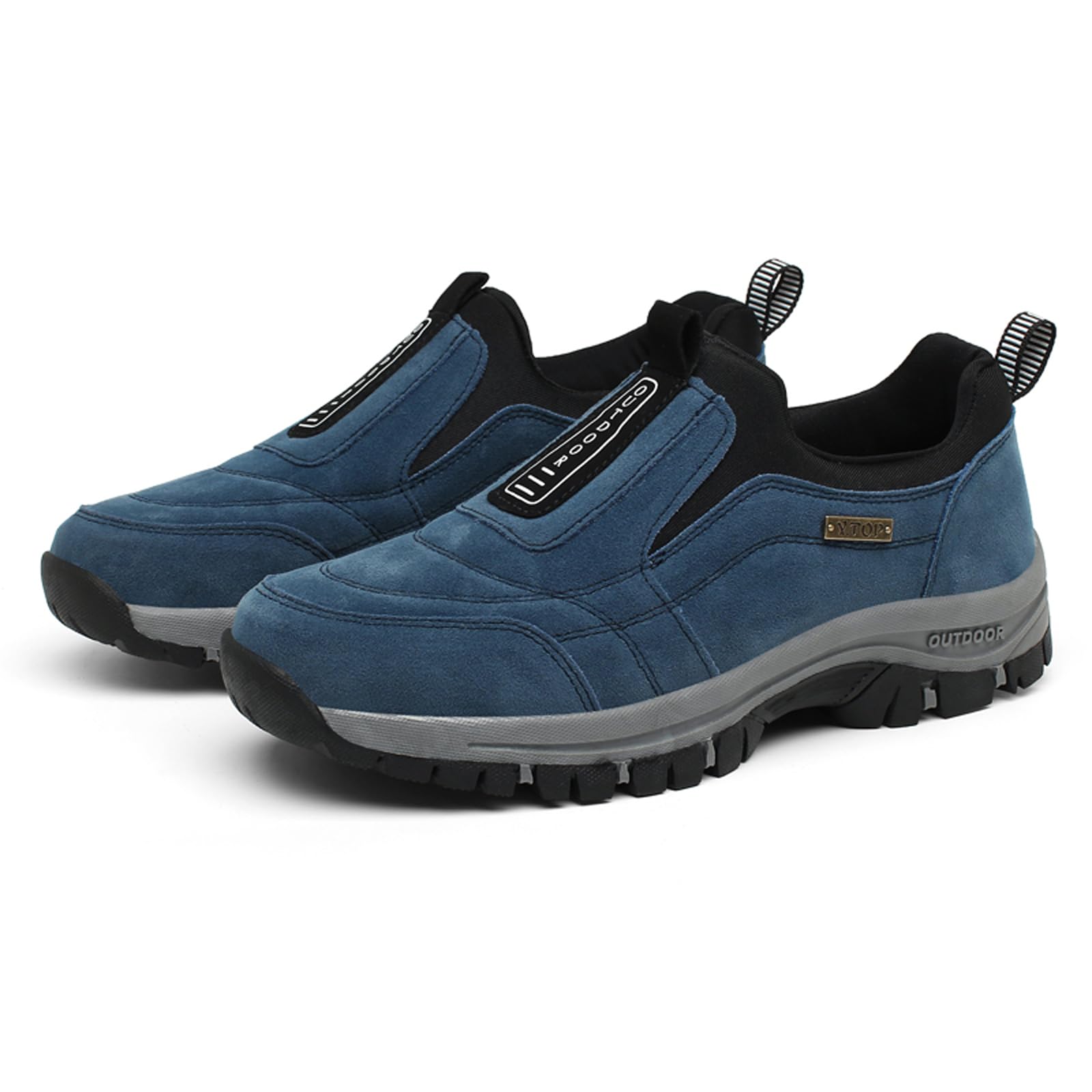 Chaussure de Marche Homme sans Lacets Baskets de randonnée en Plein air Chaussures de randonnée à Enfiler pour Homme Chaussures orthopédiques Chaussures légères pour Le Travail