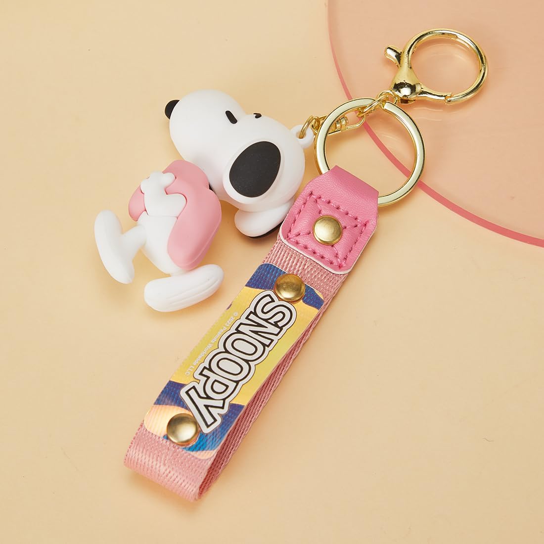 MINISO Snoopy Keychain bag charm peanuts Collection Cute Key Chain for car key backpack birthday gifts - Image 2