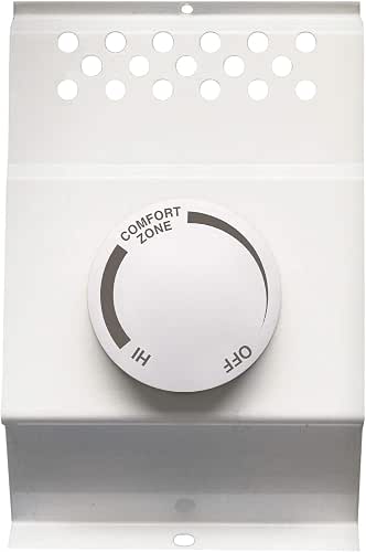 Cadet BTF2W Double Pole Baseboard Heater Thermostat , White ,