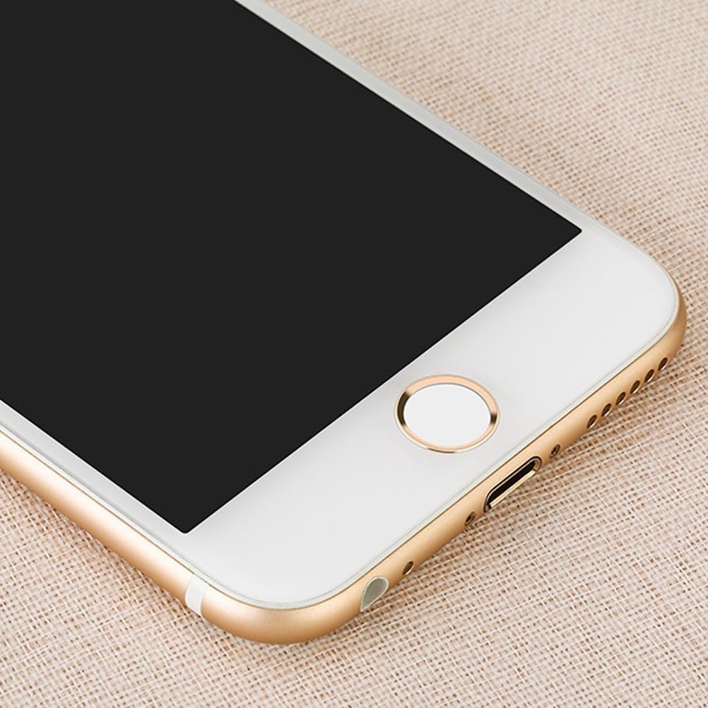 Home Button Sticker for - Universal Metal Sticker with Golden Edge for Enhanced Fingerprint Recognition - Easy to Install Phone Accessory