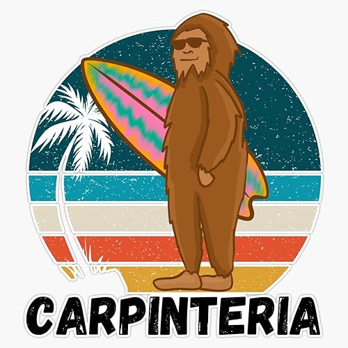 Carpinteria California Surf Beach - Adhesivo de vinilo impermeable para laptop, pared, ventana, 5 pulgadas