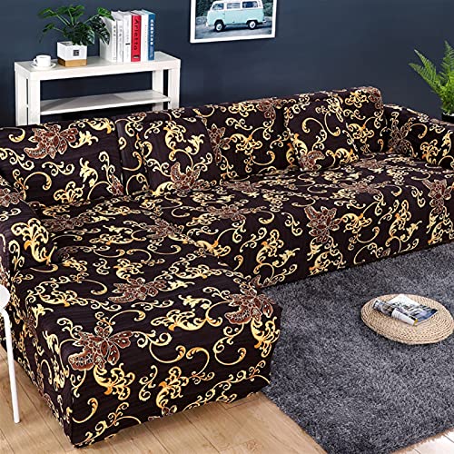 Couverture de canapé d'angle stretch anti-poussière pour salon - 2