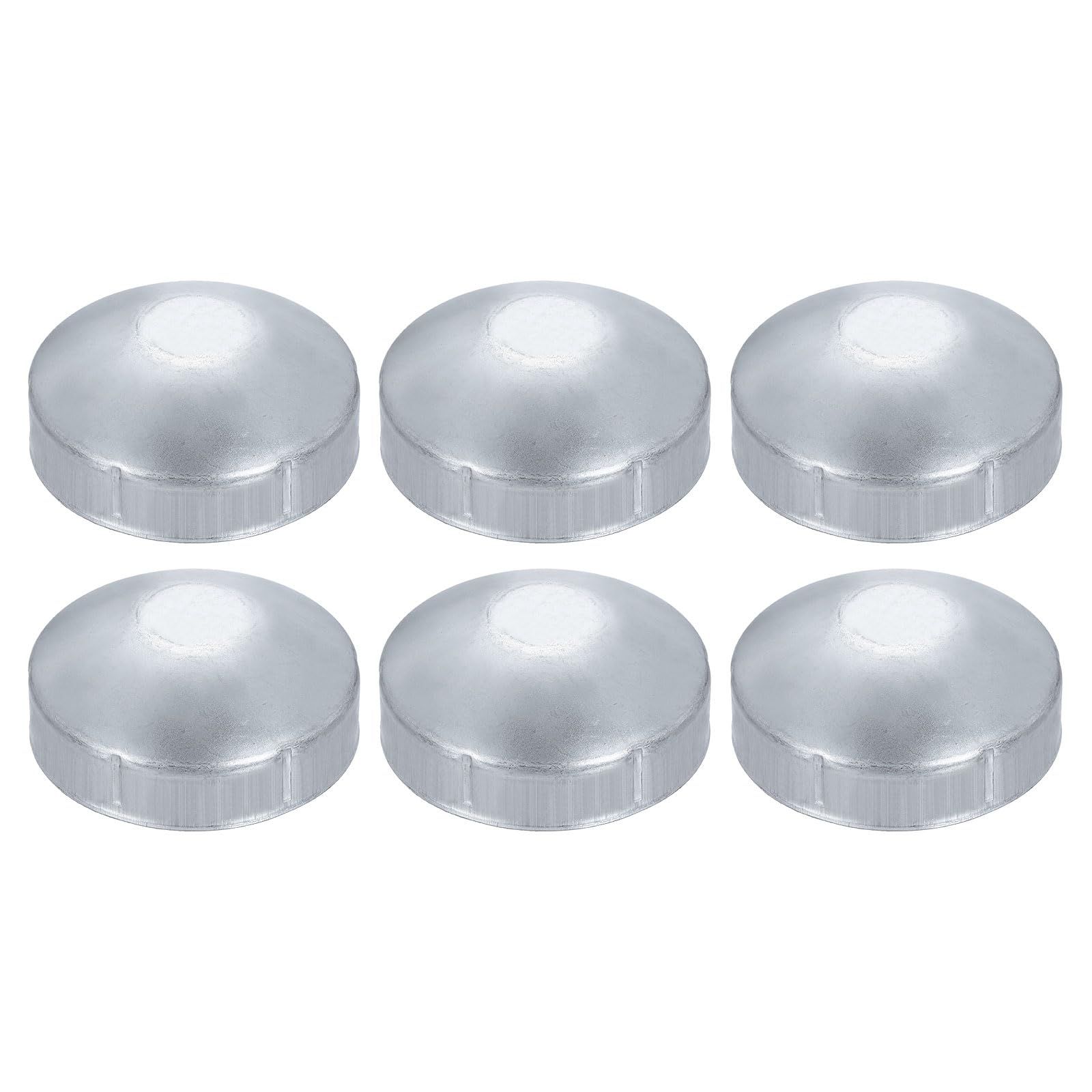 sourcing map 6Pcs 3-1/2" Chain Link Fence Post Cap, Dome External Post Caps Galvanized Round End Cap Fit 3-1/2" OD Pipe for Outdoor Chain Link Fence Parts