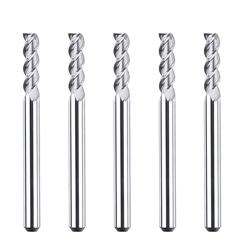 SpeTool Fresas de extremo 1/8 para aluminio 3 flautas CNC brocas de enrutador espiral para corte de aluminio de metal no ferroso Upcut 1.5 pulgadas