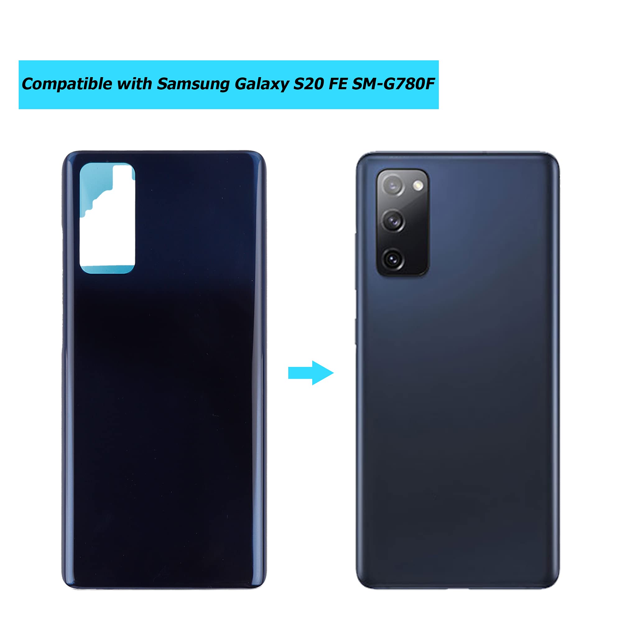 Amazon.com: Vvsialeek Replacement Battery Door Cover Back Cover