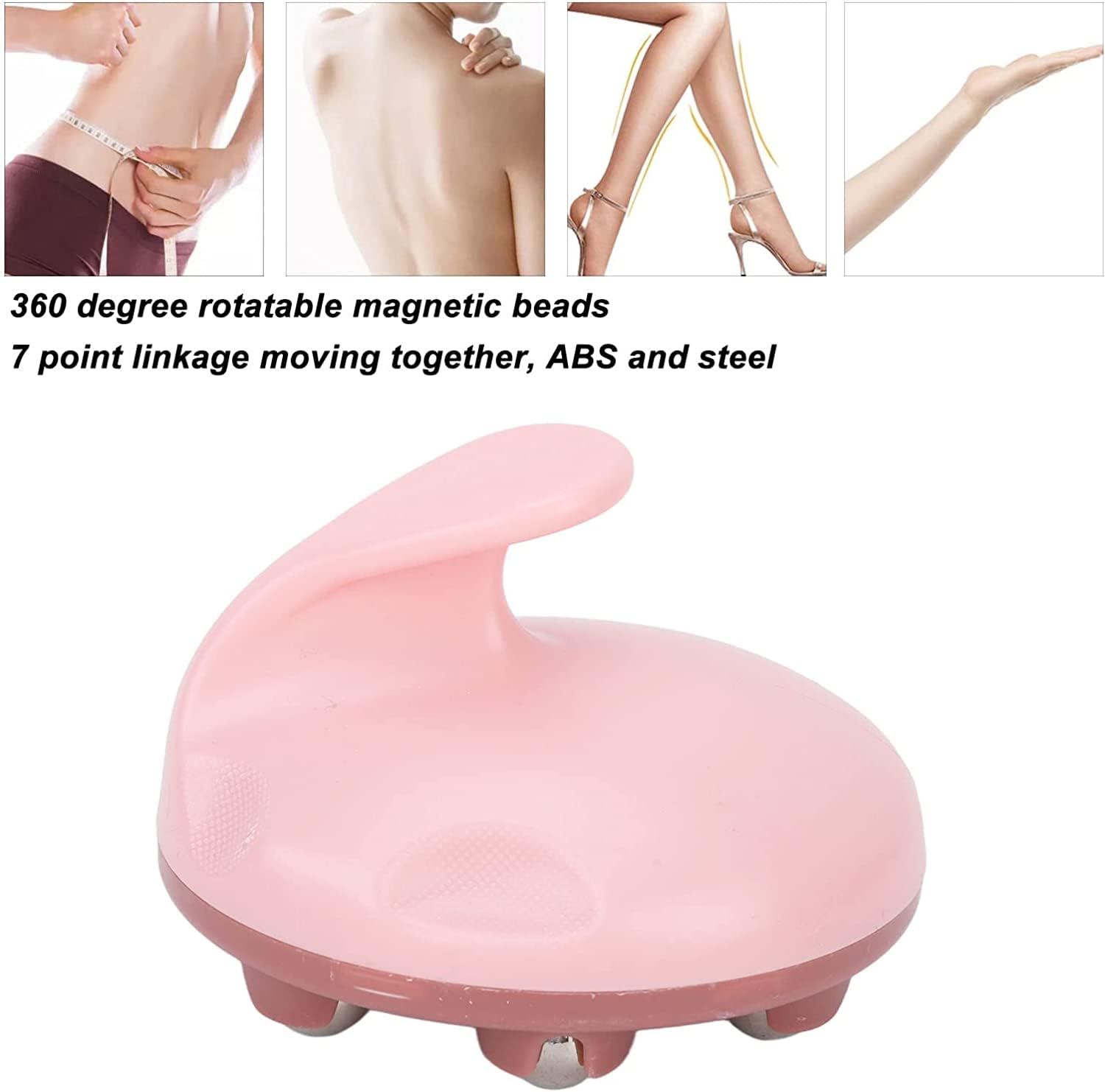 Turbid Magnetic Roller Ball Massager for Body, Head Massager, Leg Massager, Neck Massager - Back Pain Relief, Muscle Relaxation for Hand, Arm, Back (Orange)