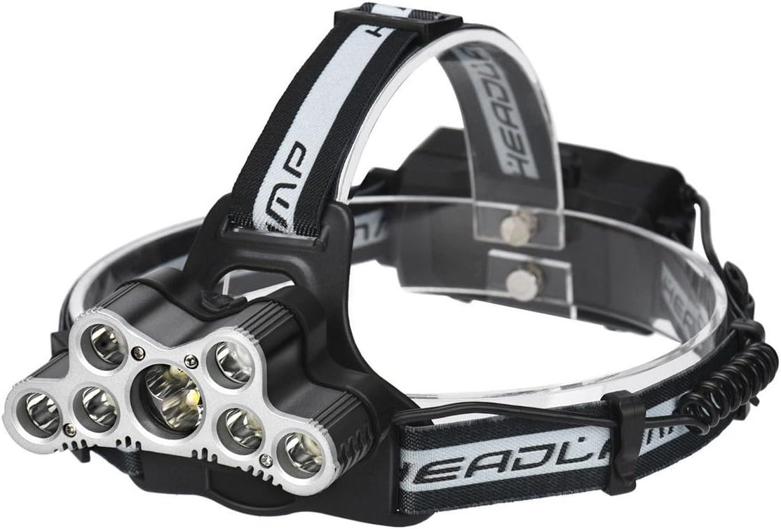 Pulory 35000LM Super Bright 9 Led Headlamp T6 LED Headlight USB Rechargeable Head Lamp 18650 High Power Led Torch Head Flashlight