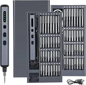 Chave de Fenda Elétrica, Conjunto de Chaves de Fenda Elétricas 68 em 1 de Precisão 48 x 28 mm Bits 16 x 45 mm Bits, Mini Parafusadeira Elétrica, Com Luz LED, Recarregável USB Portátil Profissional