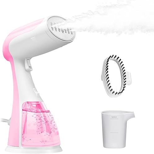 Miniatura 10 de Vaporizador portátil de viaje para ropa, mini plancha de vapor de mano resistente al calor de 1350 W, calentamiento rápido 15S, apagado automático,